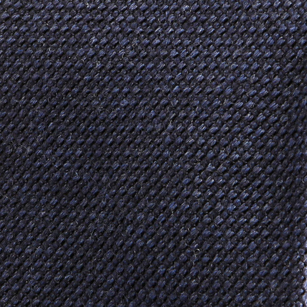 Navy Grenadine Wool Tie - Handmade Silk Wool And Knitted Ties by Tie Doctor