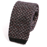 Fancy Black Wool Knitted Tie - Handmade Silk Wool And Knitted Ties by Tie Doctor