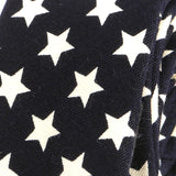 Navy Bold Star Slim Tie - Handmade Silk Wool And Knitted Ties by Tie Doctor