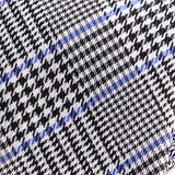 Black and Blue Lined Check Silk Tie - Handmade Silk Wool And Knitted Ties by Tie Doctor