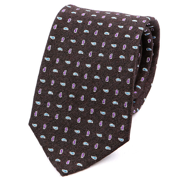 Paisley Jewel Silk & Wool Tie