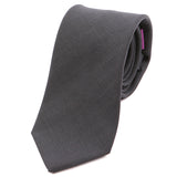 Dark Grey Silk Slim Tie