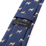Blue Deer Patterned Tie