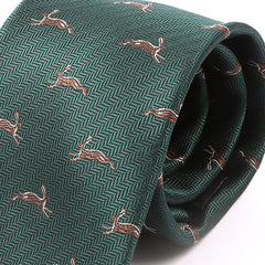 Green Hare Patterned Tie - Tie Doctor  