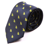 Blue And Green Frog Patterned Tie