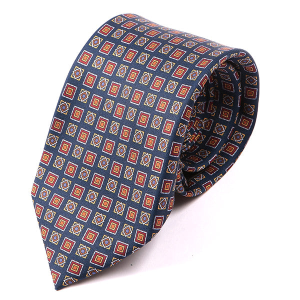 Deji Blue Motif IMS Tie 7.5cm - Tie Doctor  