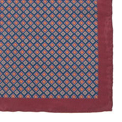 Deji Red Motif IMS 33cm Pocket Square - Tie Doctor  