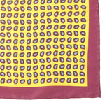 Mustard Paisley Motif IMS 33cm Pocket Square