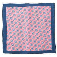 Grayson French Pink Print Pocket Square 32cm - Tie Doctor  