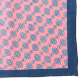 Grayson French Pink Print Pocket Square 32cm