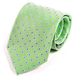 Mint Green Polka Dot Wide Silk Tie 8cm
