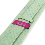 Mint Green Polka Dot Wide Silk Tie 8cm