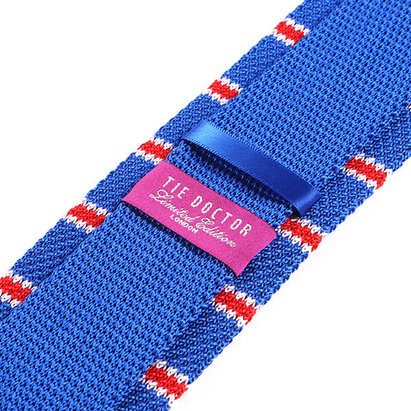 Blue Stripe Silk Knitted Tie │ Style II 6cm - Tie Doctor  