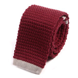 Red Tip Knit Wool Tie