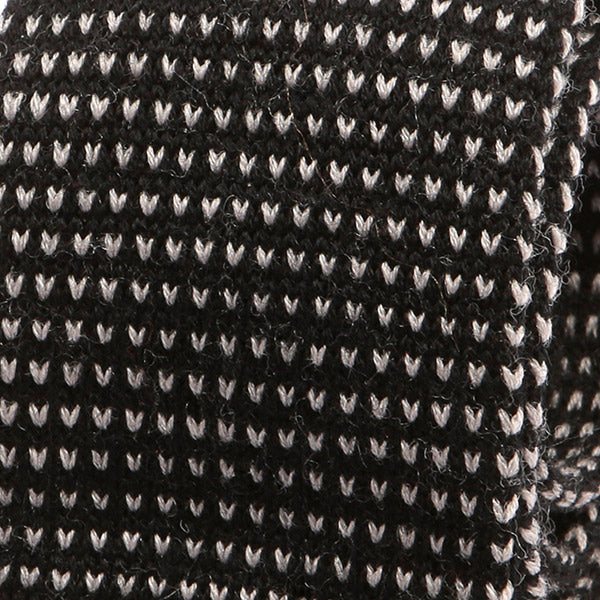 Black Batson Wool Knit Tie