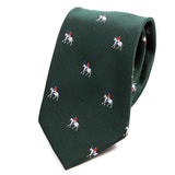 Green Polo Print Slim Tie