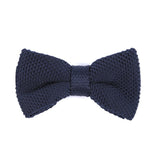 Navy Pre-Tied Knitted Bow Tie - Handmade Limited Edition Ties by Tie Doctor