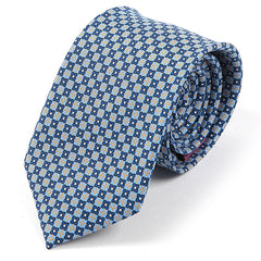 Ola Blue Macclesfield Silk Tie 7.5cm - Tie Doctor  