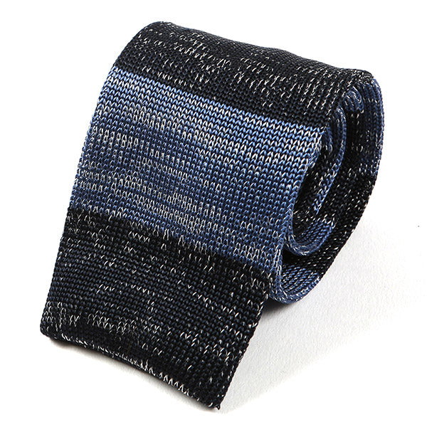 Janis Blue Silk Knitted Tie