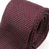 Oxlade Red & Grey Slim Silk Knitted Tie 5cm
