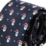 Navy Blue Santa Motif Christmas Tie