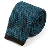Blue Jenson Silk Knitted Tie 6cm