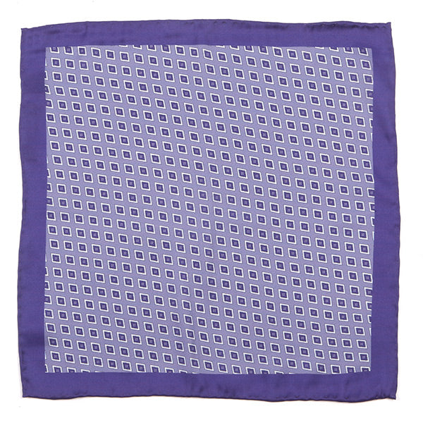 Purple Vintage Diamond Mac 33cm Pocket Square