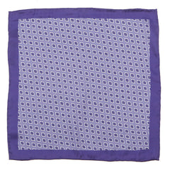 Purple Vintage Diamond Mac 33cm Pocket Square - Tie Doctor  
