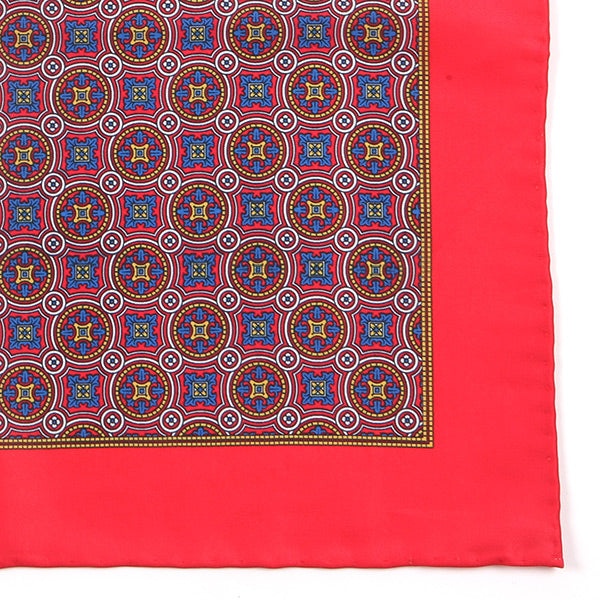 Campbell Red Paisley Pocket Square - Tie Doctor  