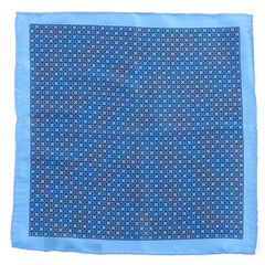 Light Blue Dot Motif 33cm Pocket Square - Tie Doctor  