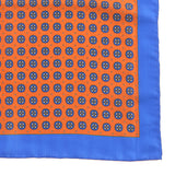 Abramo Orange Medallion Motif 33cm Pocket Square