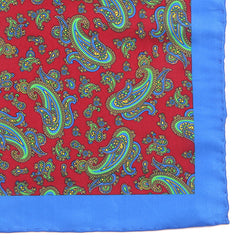 Red Frederick Paisley Pocket Square - Tie Doctor  