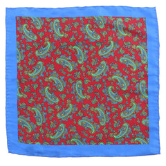 Red Frederick Paisley Pocket Square - Tie Doctor  