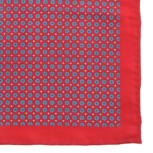 Rocco Red Mini Medallion Bow Tie & Pocket Square Set - Tie Doctor  
