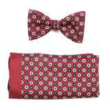 Monte IMS Red Bow Tie & Pocket Square Set