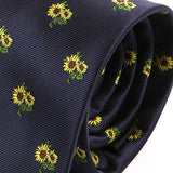 Navy Blue Sunflower 7.5cm Ply Tie