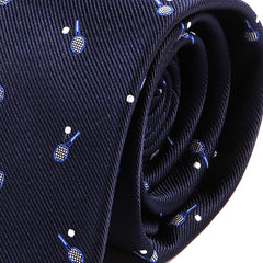 Navy Blue Tennis Tie 7.5cm - Tie Doctor  