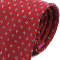 Red Shadow XL Macclesfield Print Silk Tie 8.5cm - Tie Doctor  