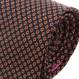 Black & Brown Floral Silk Tie 7.5cm