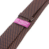 Black & Brown Floral Extra Long Silk Tie 8cm