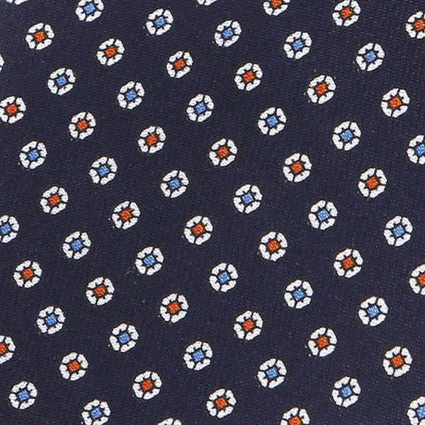 Navy Multicoloured Silk Ties Circles - Tie Doctor  