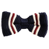 Navy Nicholas bow tie - Handmade Silk Wool And Knitted Ties by Tie Doctor