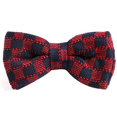 Red Patch Patterned Bow Tie - Tie Doctor  
